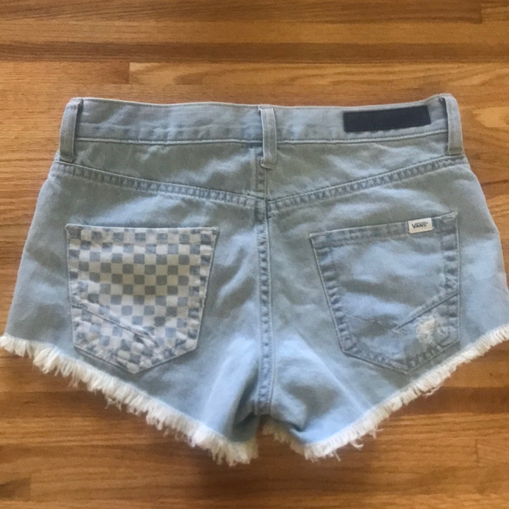 VANS Light wash denim cut off jean shorts